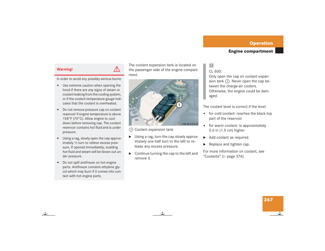 Mercedes-Benz CL-Class 2004 Owners Manual User Manual | Page 268 / 418