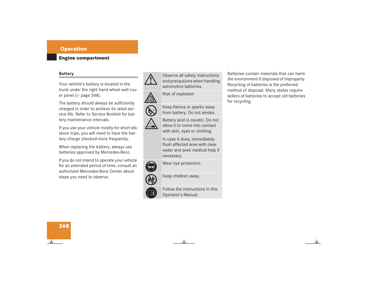 Mercedes-Benz CL-Class 2004 Owners Manual User Manual | Page 269 / 418