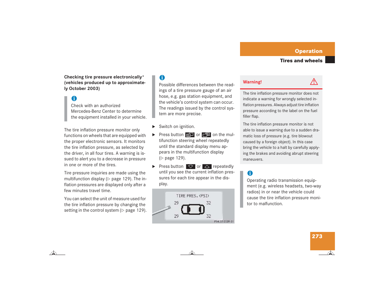 Mercedes-Benz CL-Class 2004 Owners Manual User Manual | Page 274 / 418