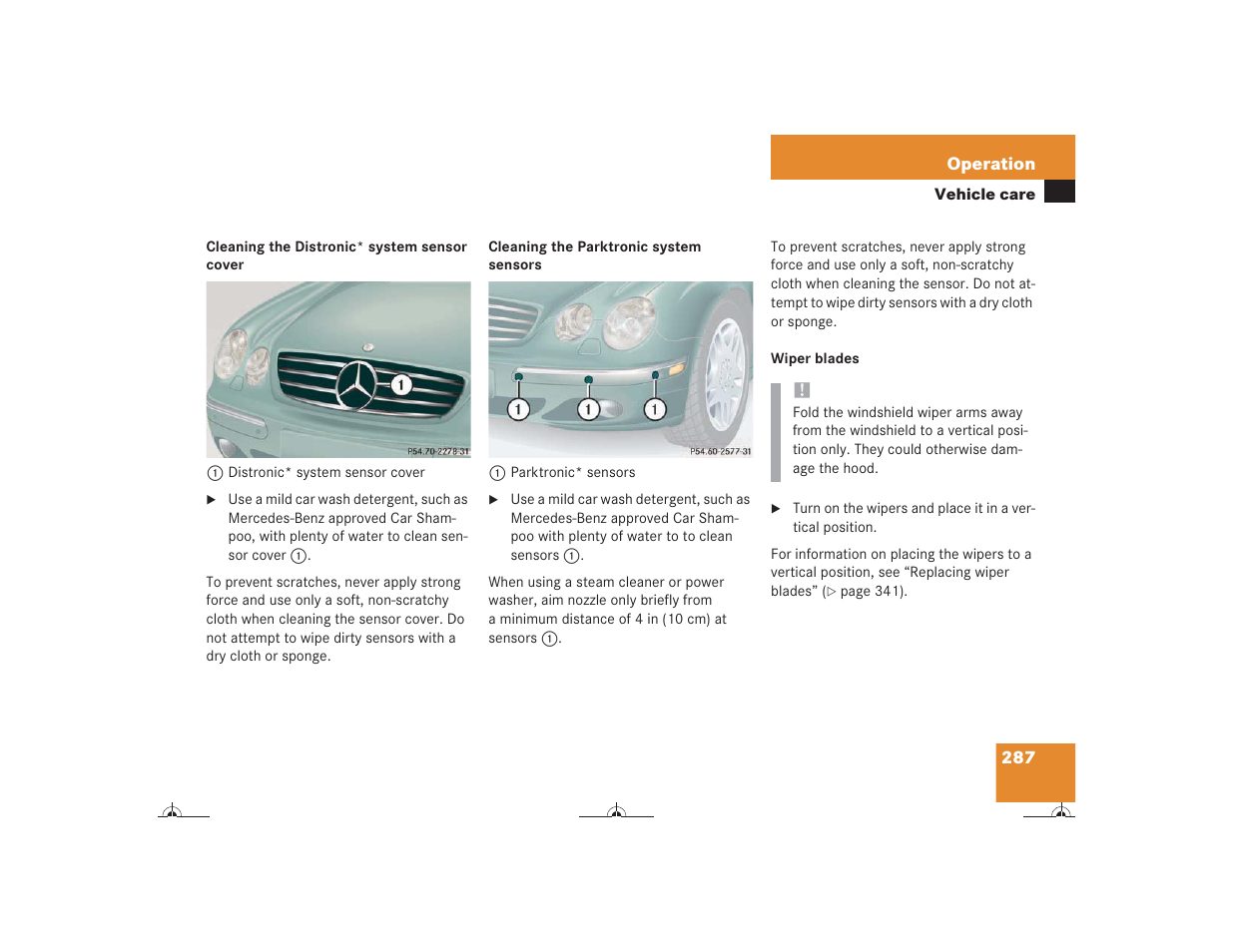 Mercedes-Benz CL-Class 2004 Owners Manual User Manual | Page 288 / 418