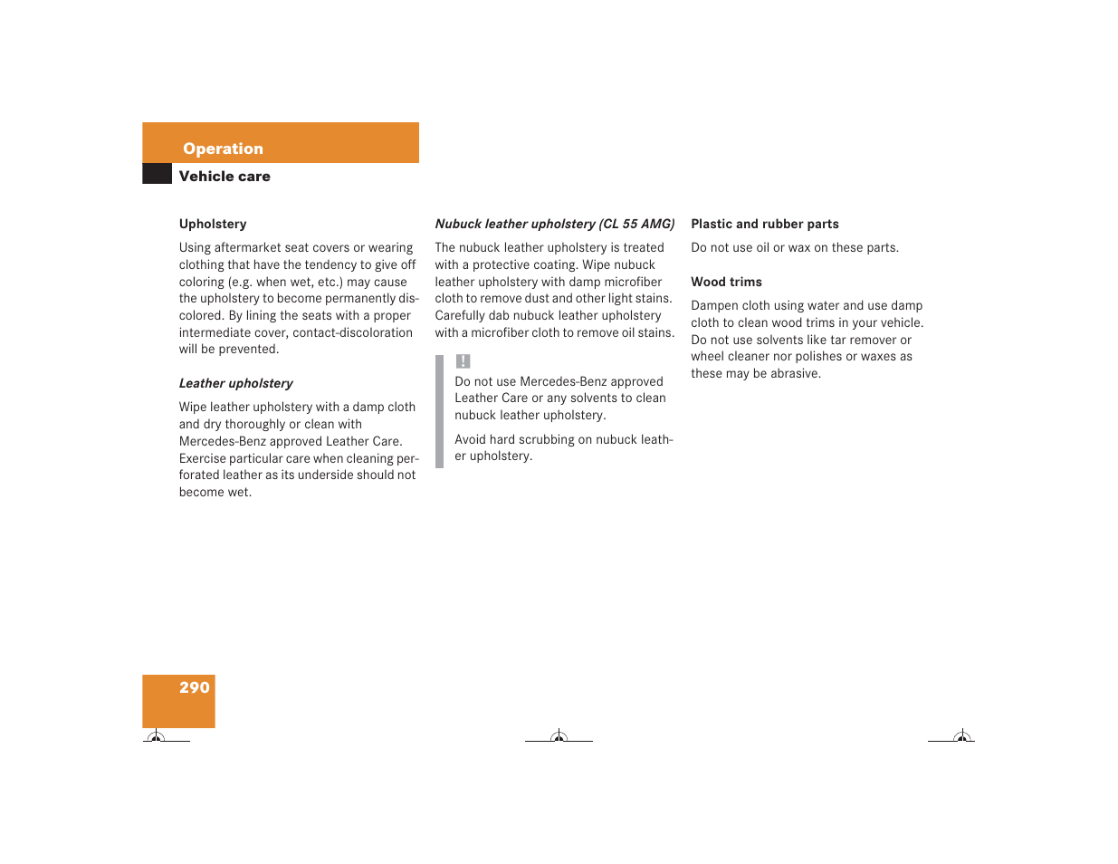 Mercedes-Benz CL-Class 2004 Owners Manual User Manual | Page 291 / 418