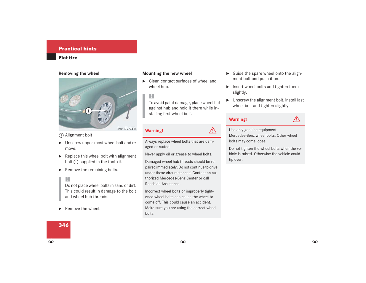 Mercedes-Benz CL-Class 2004 Owners Manual User Manual | Page 347 / 418