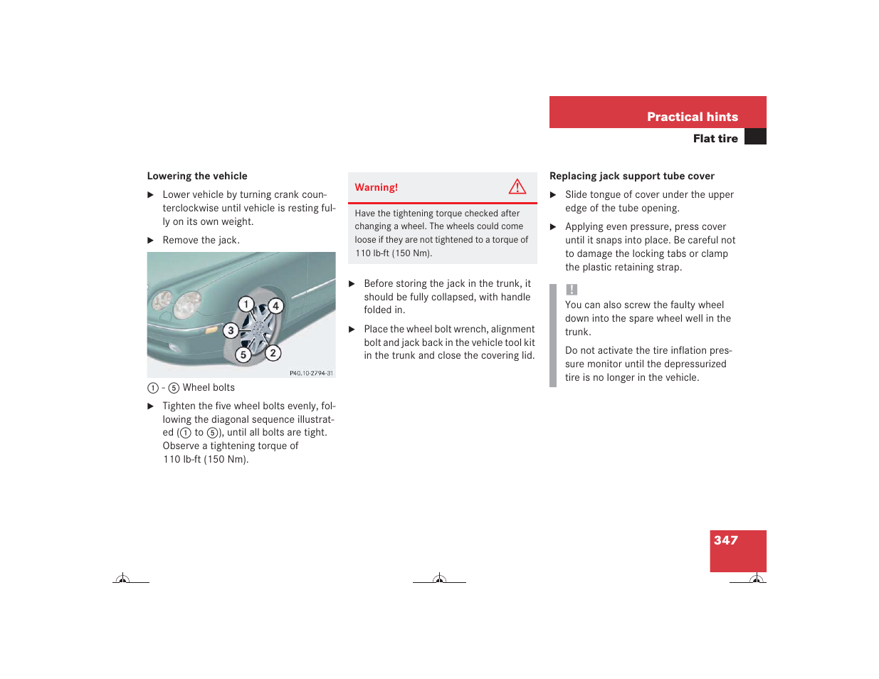 Mercedes-Benz CL-Class 2004 Owners Manual User Manual | Page 348 / 418