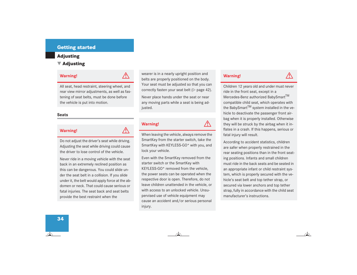Mercedes-Benz CL-Class 2004 Owners Manual User Manual | Page 35 / 418
