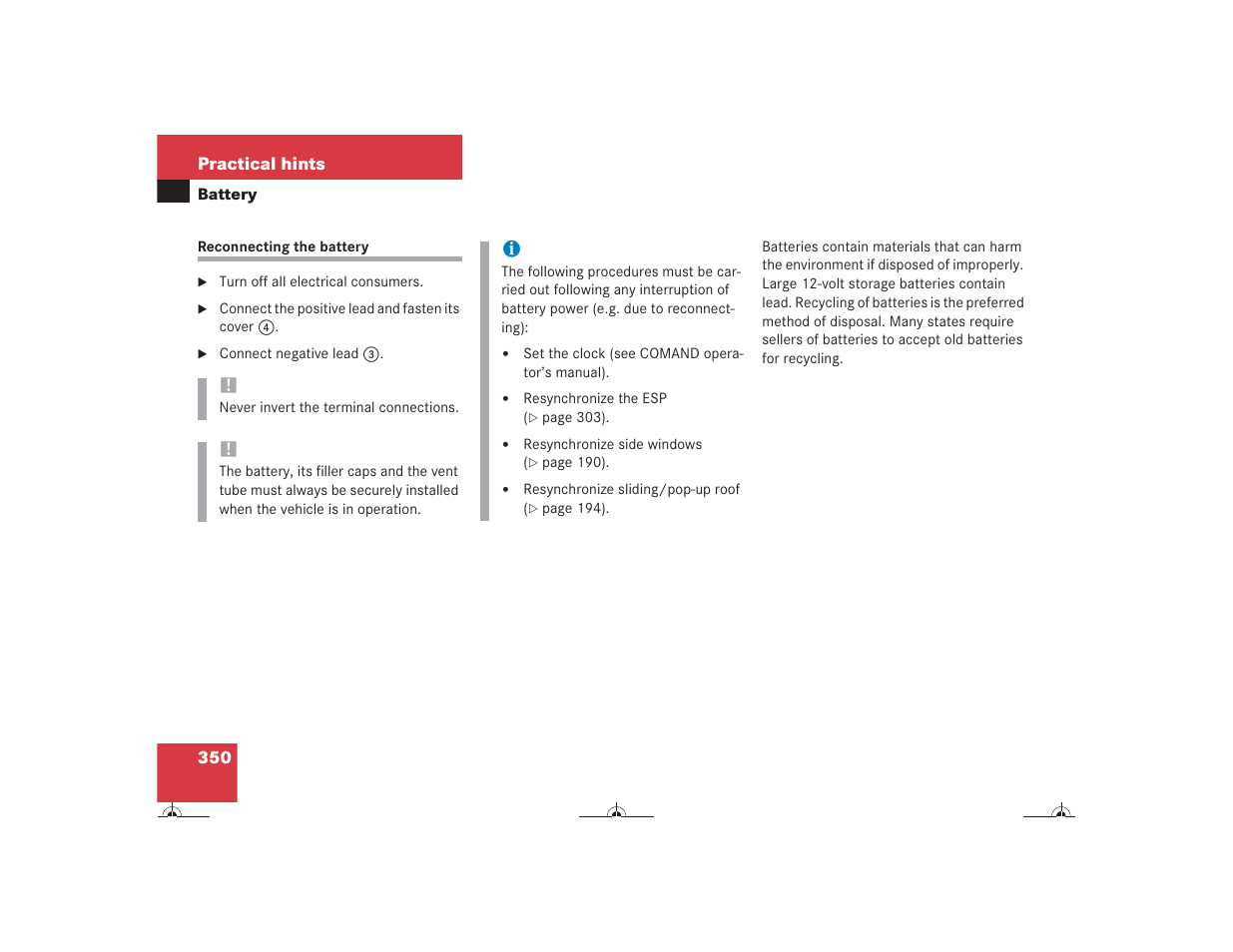 Mercedes-Benz CL-Class 2004 Owners Manual User Manual | Page 351 / 418