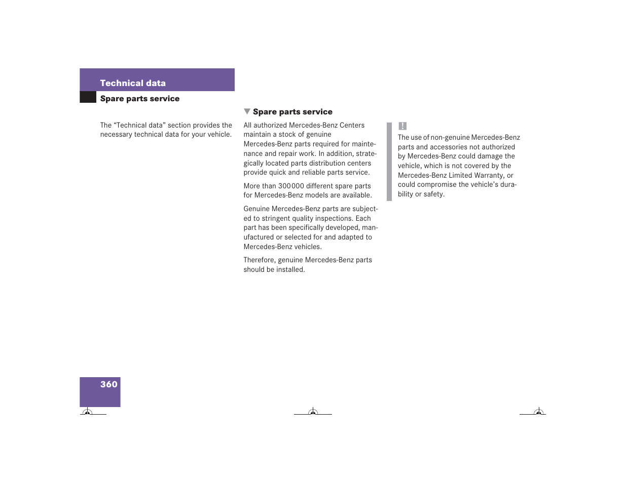 Mercedes-Benz CL-Class 2004 Owners Manual User Manual | Page 361 / 418