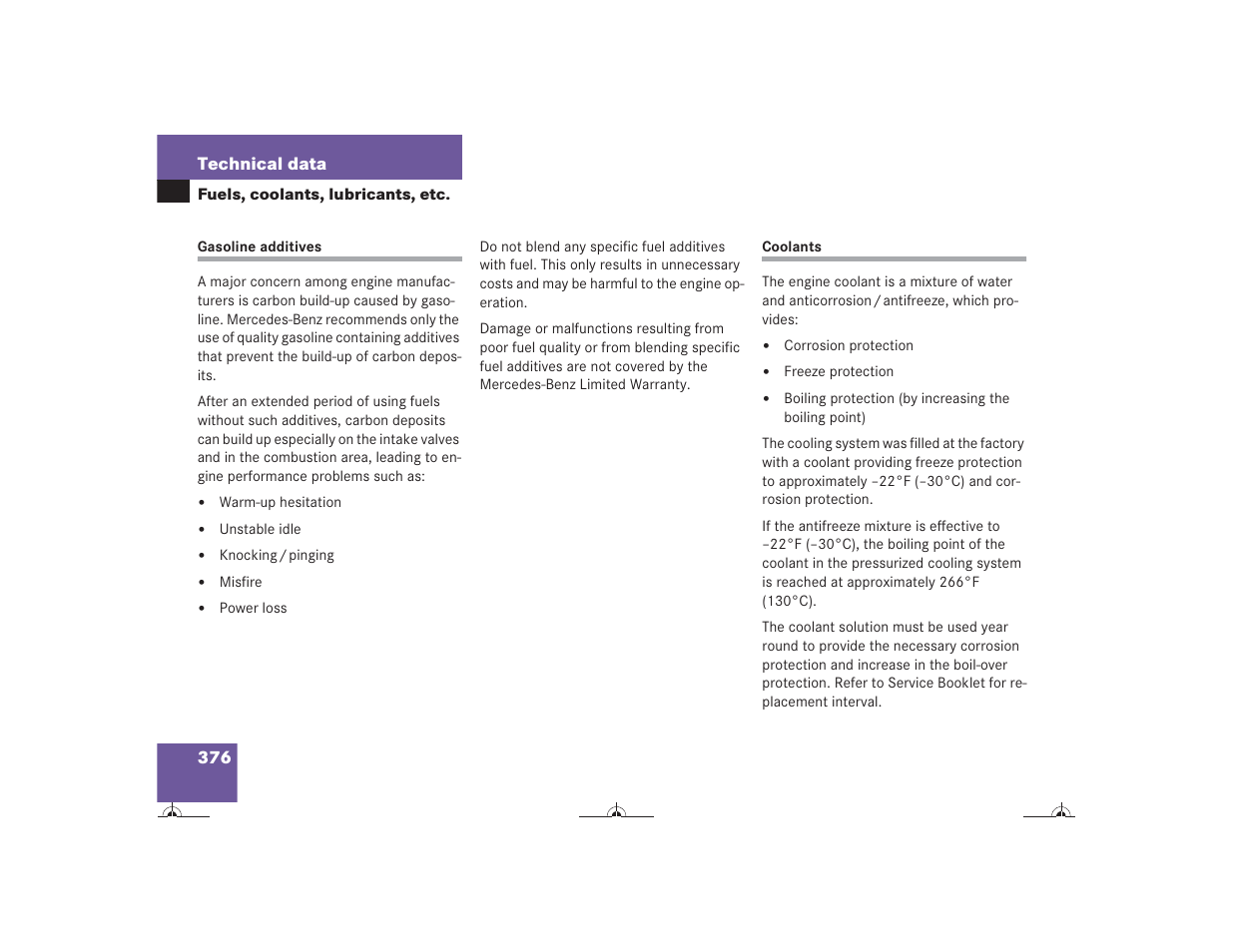 Mercedes-Benz CL-Class 2004 Owners Manual User Manual | Page 377 / 418