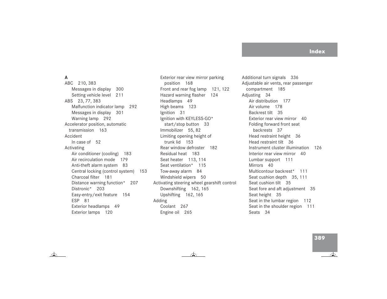 Mercedes-Benz CL-Class 2004 Owners Manual User Manual | Page 390 / 418