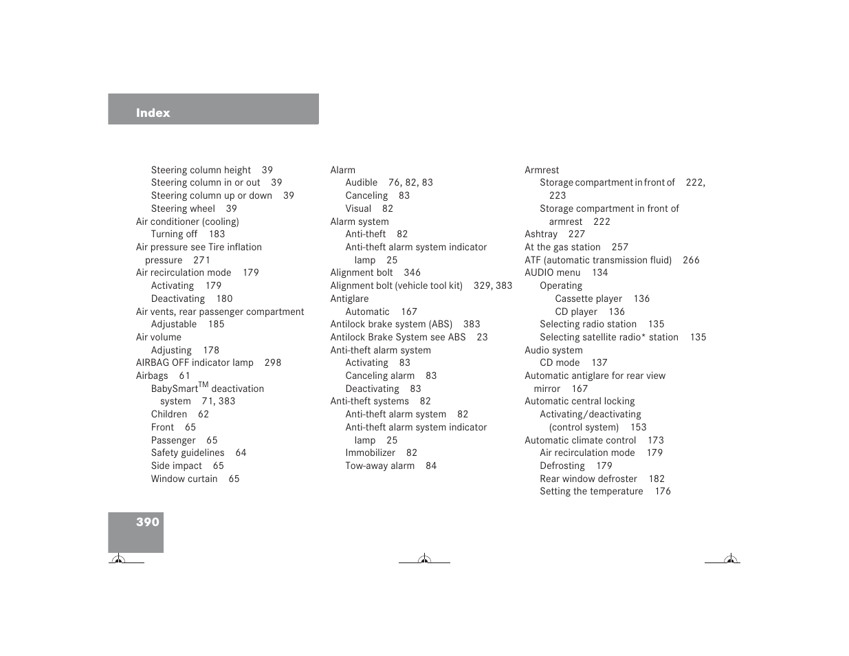 Mercedes-Benz CL-Class 2004 Owners Manual User Manual | Page 391 / 418