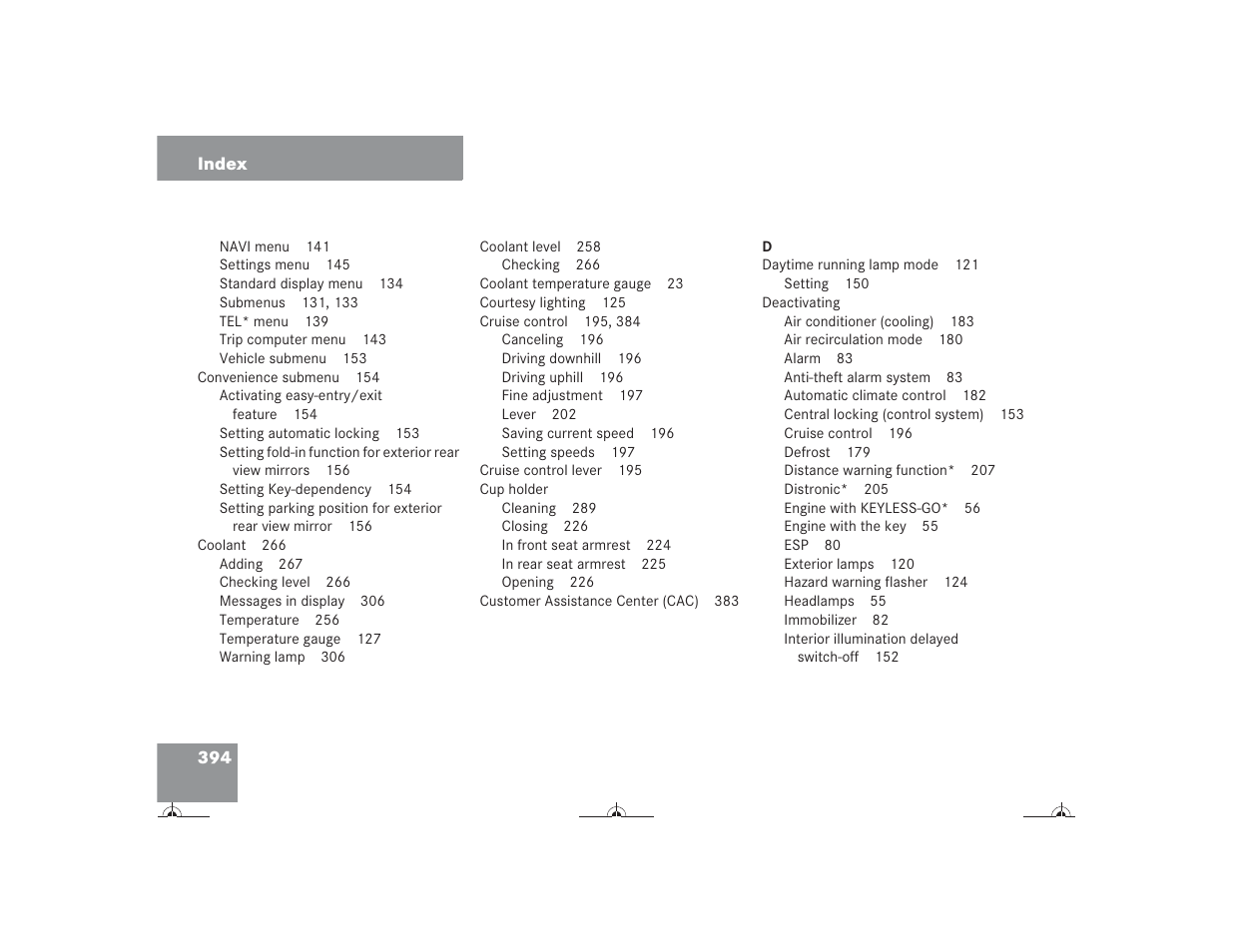 Mercedes-Benz CL-Class 2004 Owners Manual User Manual | Page 395 / 418