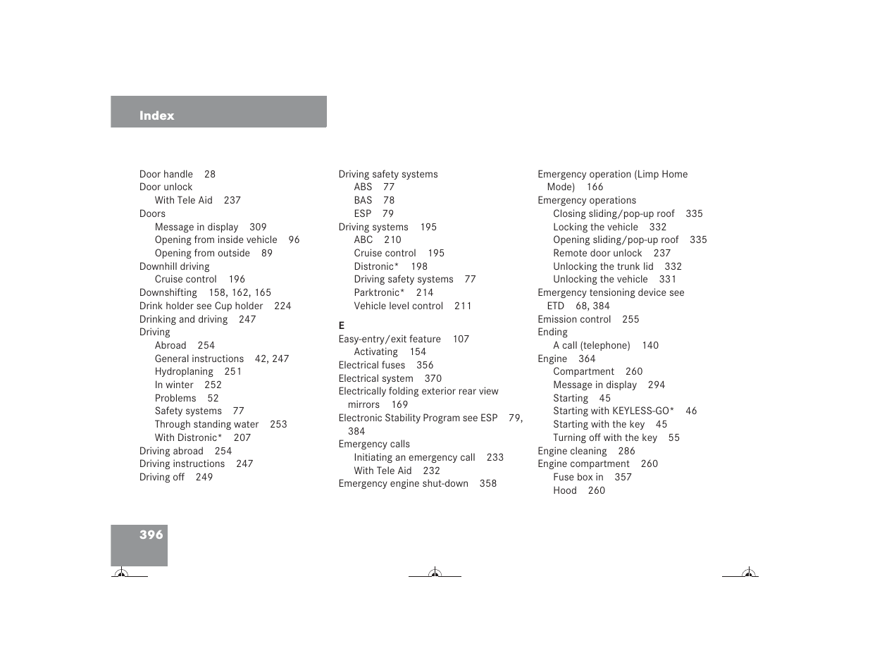 Mercedes-Benz CL-Class 2004 Owners Manual User Manual | Page 397 / 418