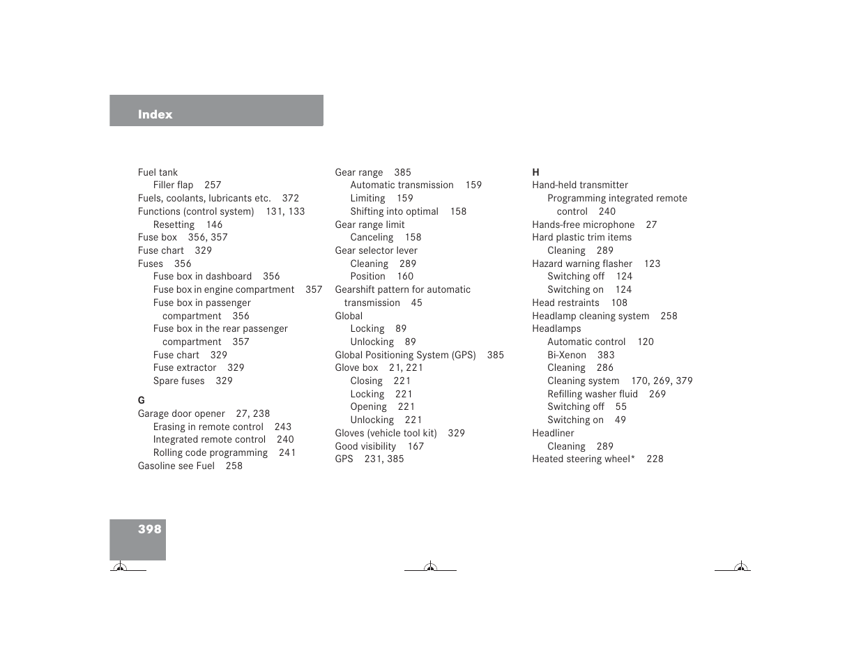 Mercedes-Benz CL-Class 2004 Owners Manual User Manual | Page 399 / 418
