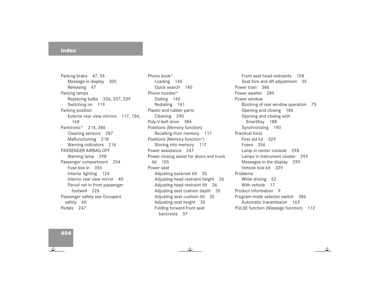 Mercedes-Benz CL-Class 2004 Owners Manual User Manual | Page 405 / 418