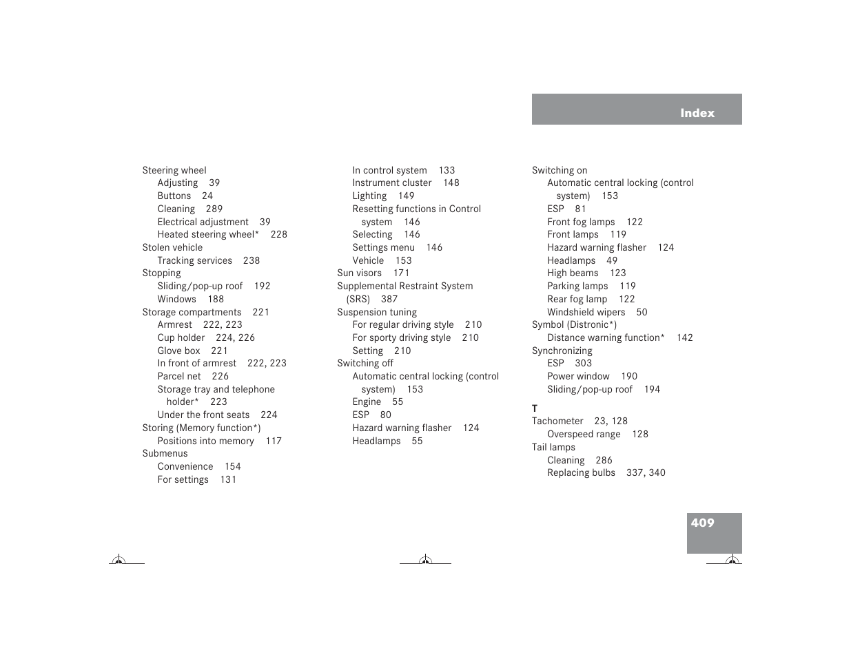 Mercedes-Benz CL-Class 2004 Owners Manual User Manual | Page 410 / 418