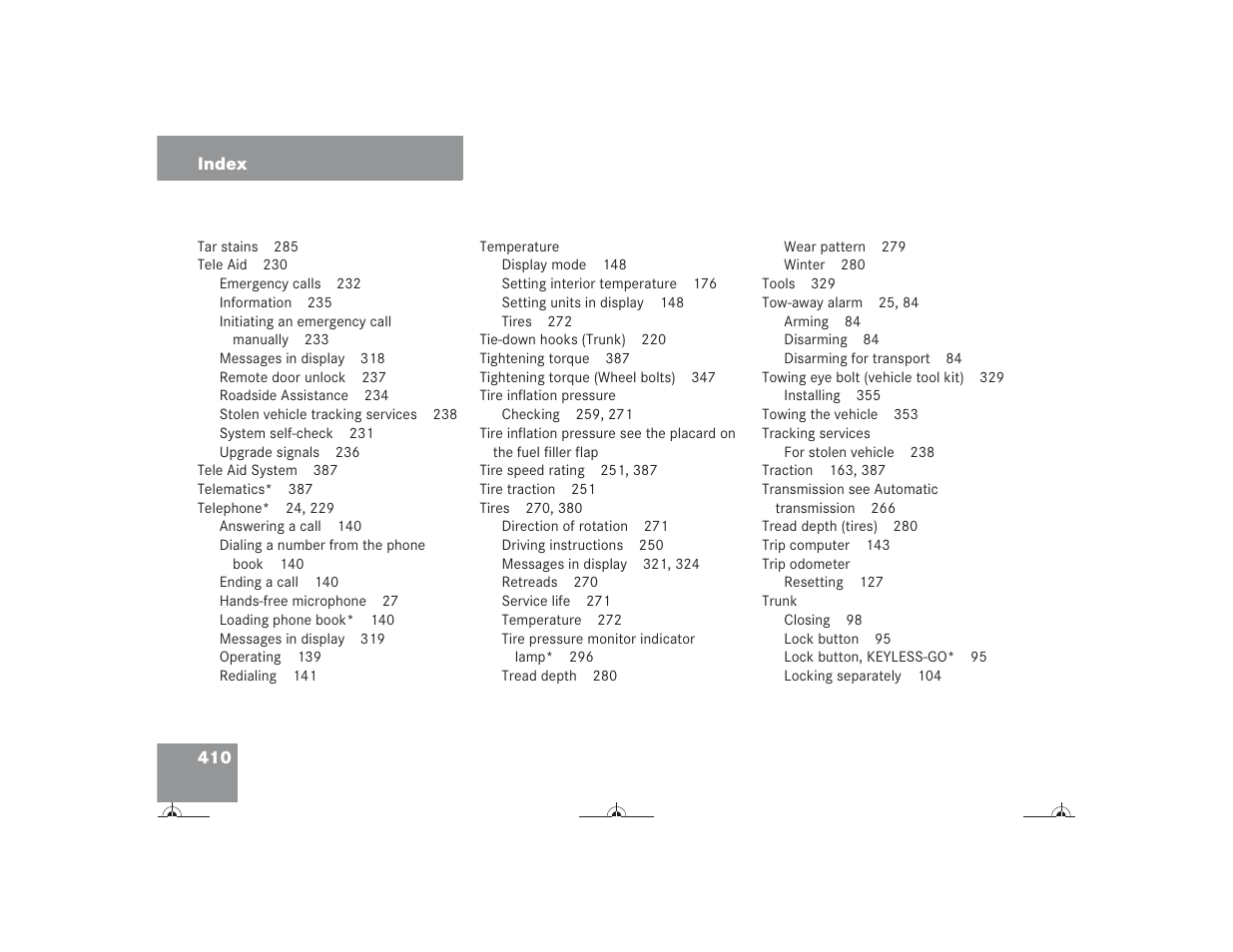 Mercedes-Benz CL-Class 2004 Owners Manual User Manual | Page 411 / 418