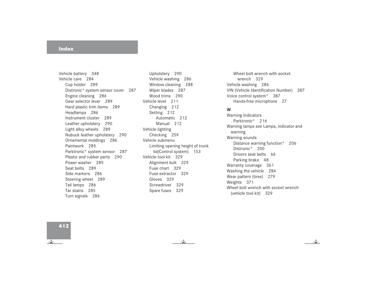 Mercedes-Benz CL-Class 2004 Owners Manual User Manual | Page 413 / 418
