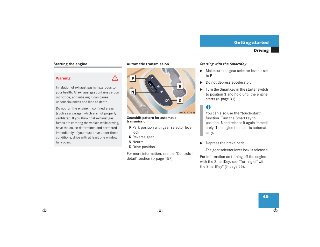 Mercedes-Benz CL-Class 2004 Owners Manual User Manual | Page 46 / 418