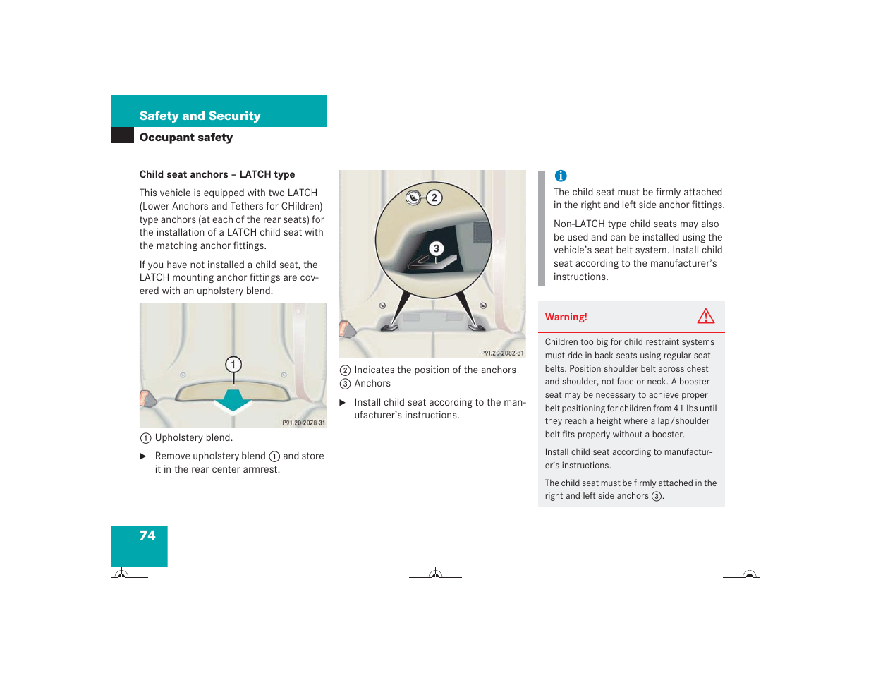 Mercedes-Benz CL-Class 2004 Owners Manual User Manual | Page 75 / 418