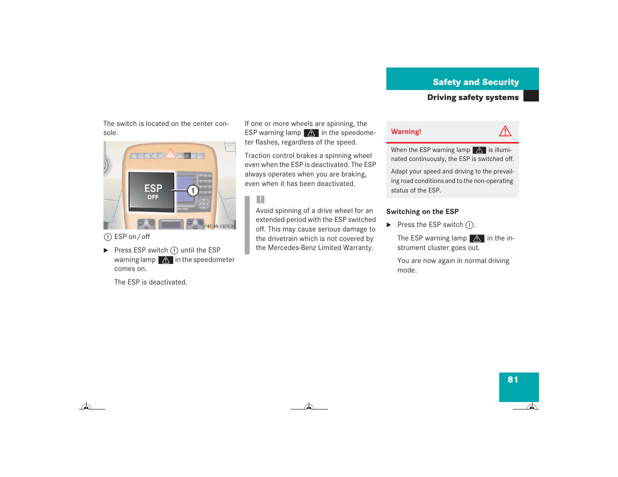 Mercedes-Benz CL-Class 2004 Owners Manual User Manual | Page 82 / 418