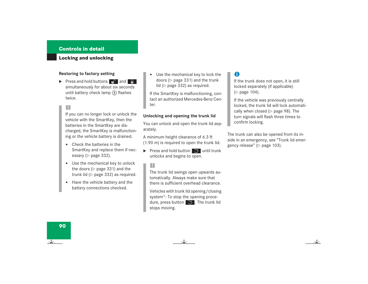 Mercedes-Benz CL-Class 2004 Owners Manual User Manual | Page 91 / 418
