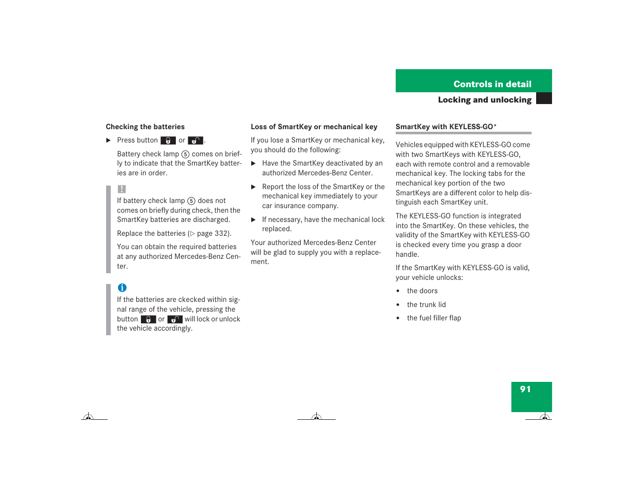 Mercedes-Benz CL-Class 2004 Owners Manual User Manual | Page 92 / 418