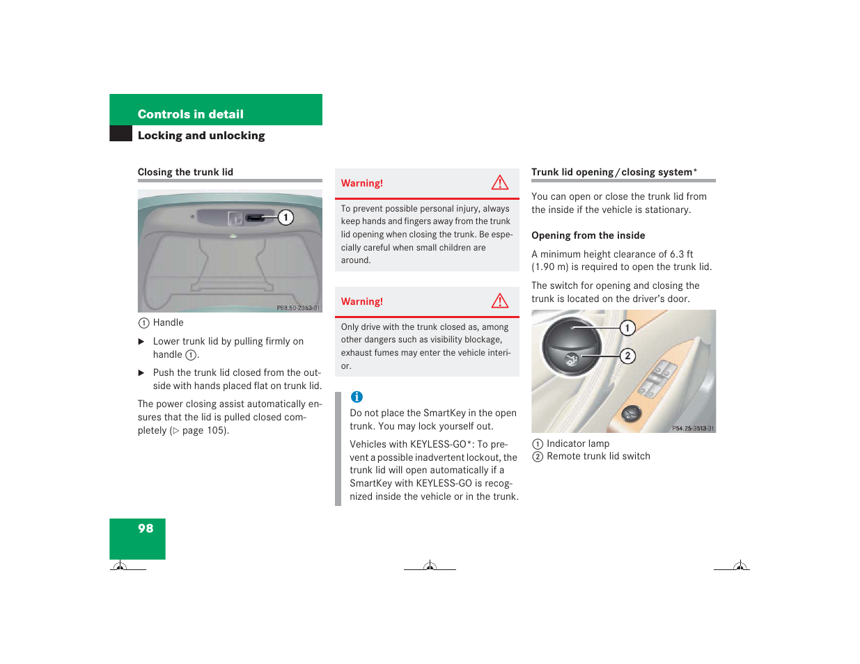 Mercedes-Benz CL-Class 2004 Owners Manual User Manual | Page 99 / 418