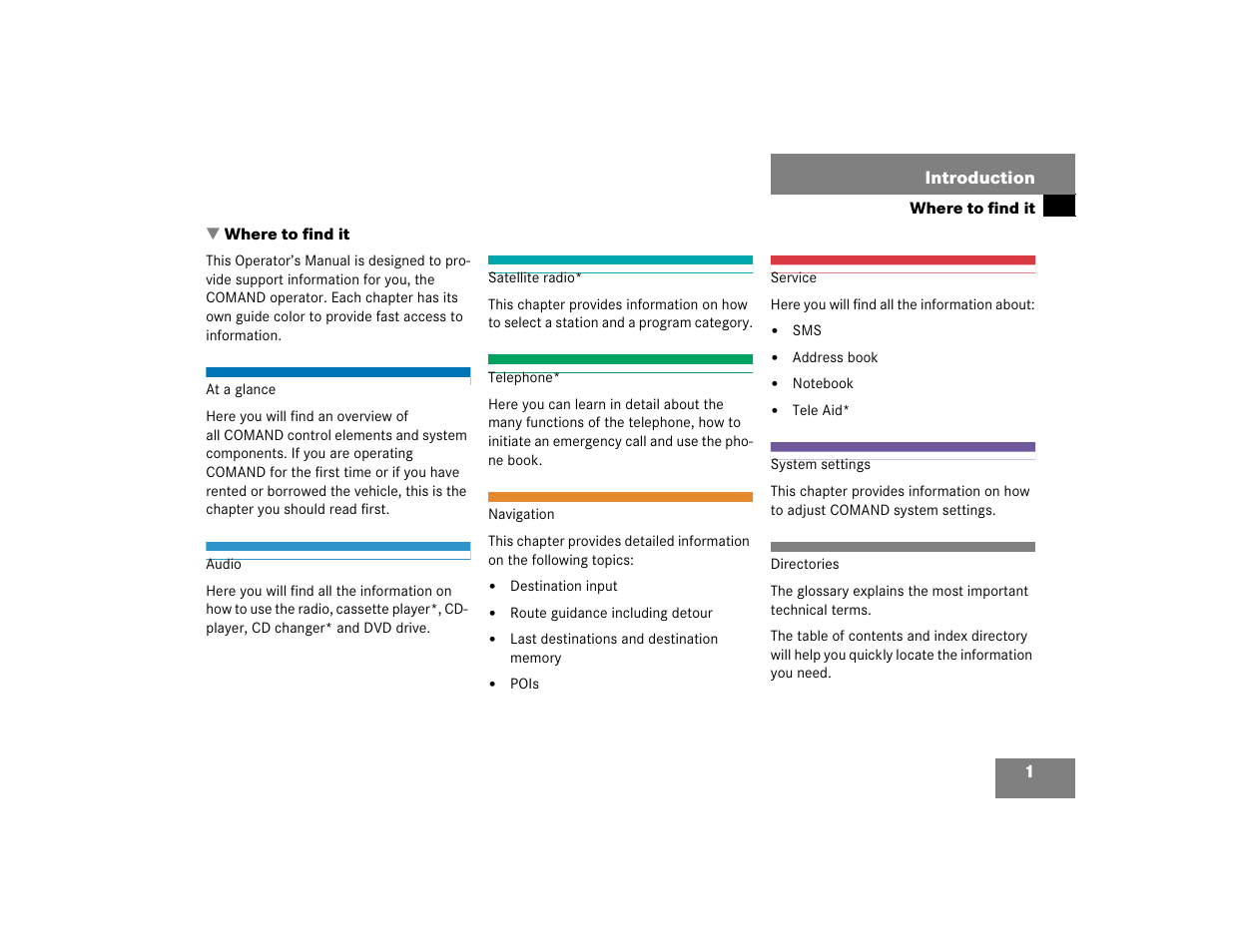 Mercedes-Benz S-Class 2004 COMAND Manual User Manual | Page 10 / 227