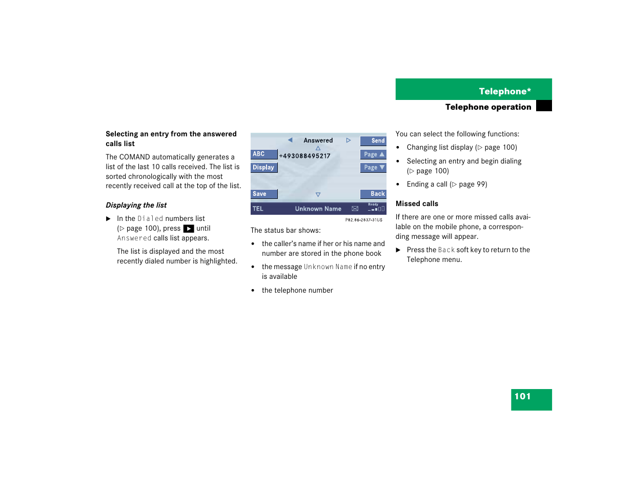 Mercedes-Benz S-Class 2004 COMAND Manual User Manual | Page 110 / 227