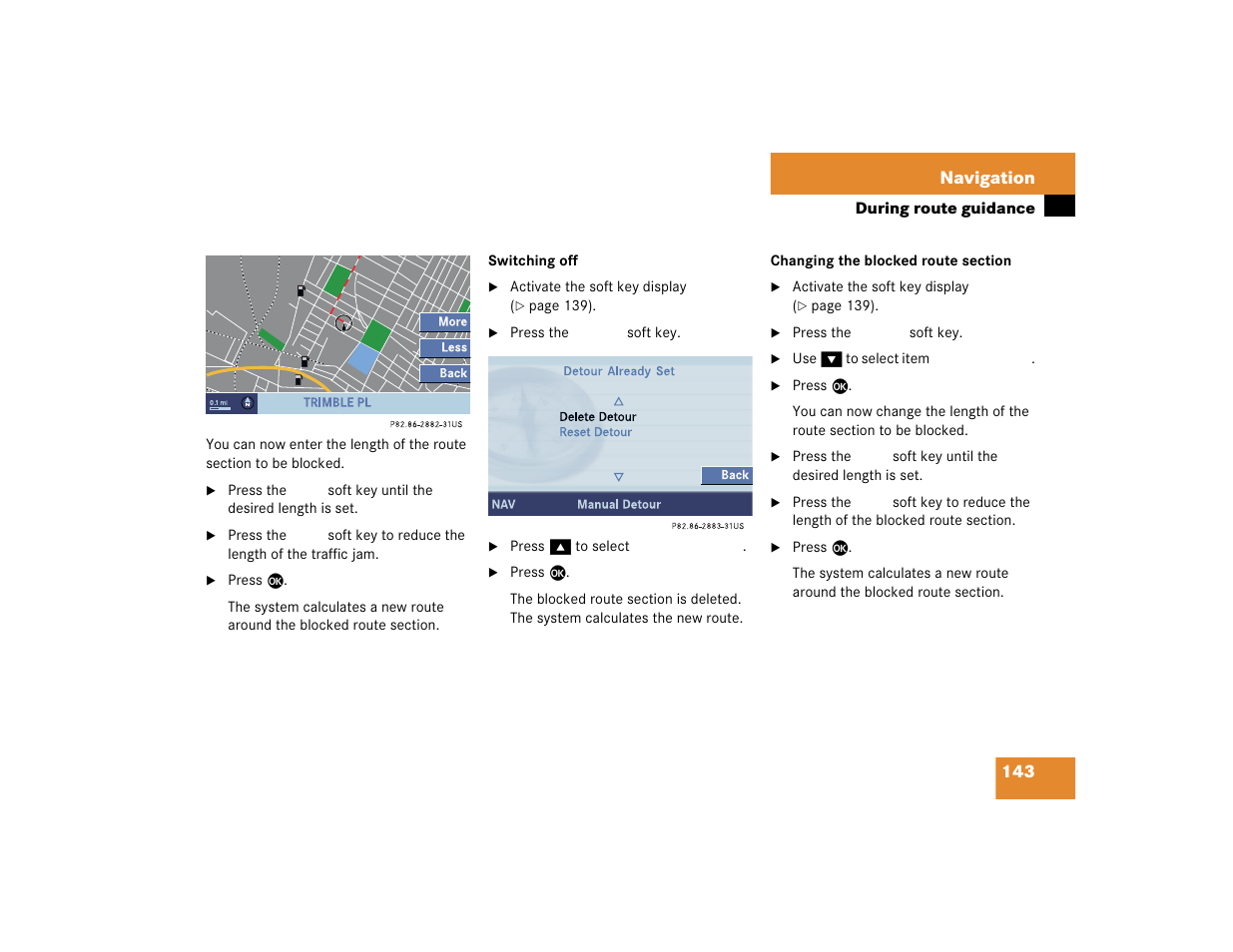 143 navigation | Mercedes-Benz S-Class 2004 COMAND Manual User Manual | Page 152 / 227