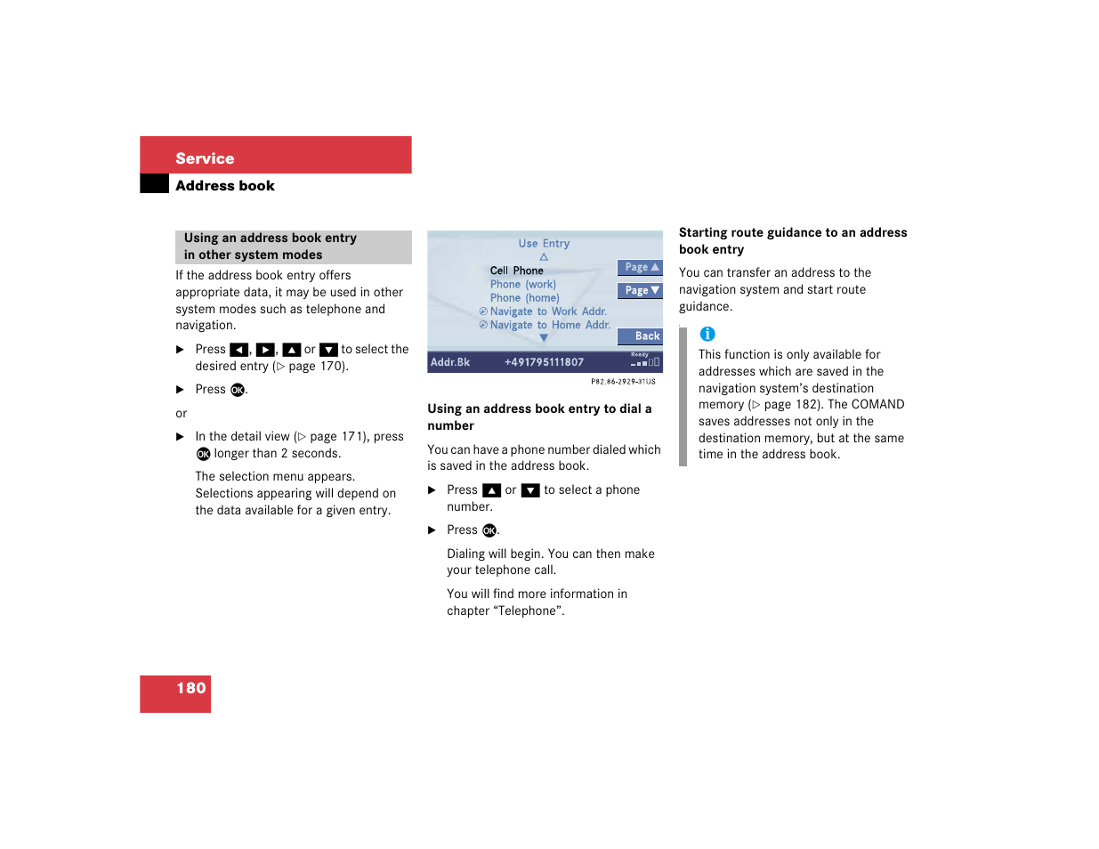Mercedes-Benz S-Class 2004 COMAND Manual User Manual | Page 189 / 227