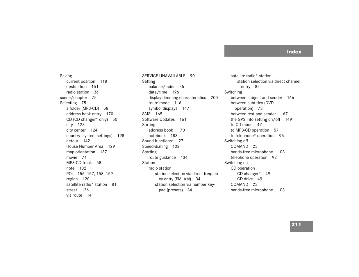 Mercedes-Benz S-Class 2004 COMAND Manual User Manual | Page 220 / 227