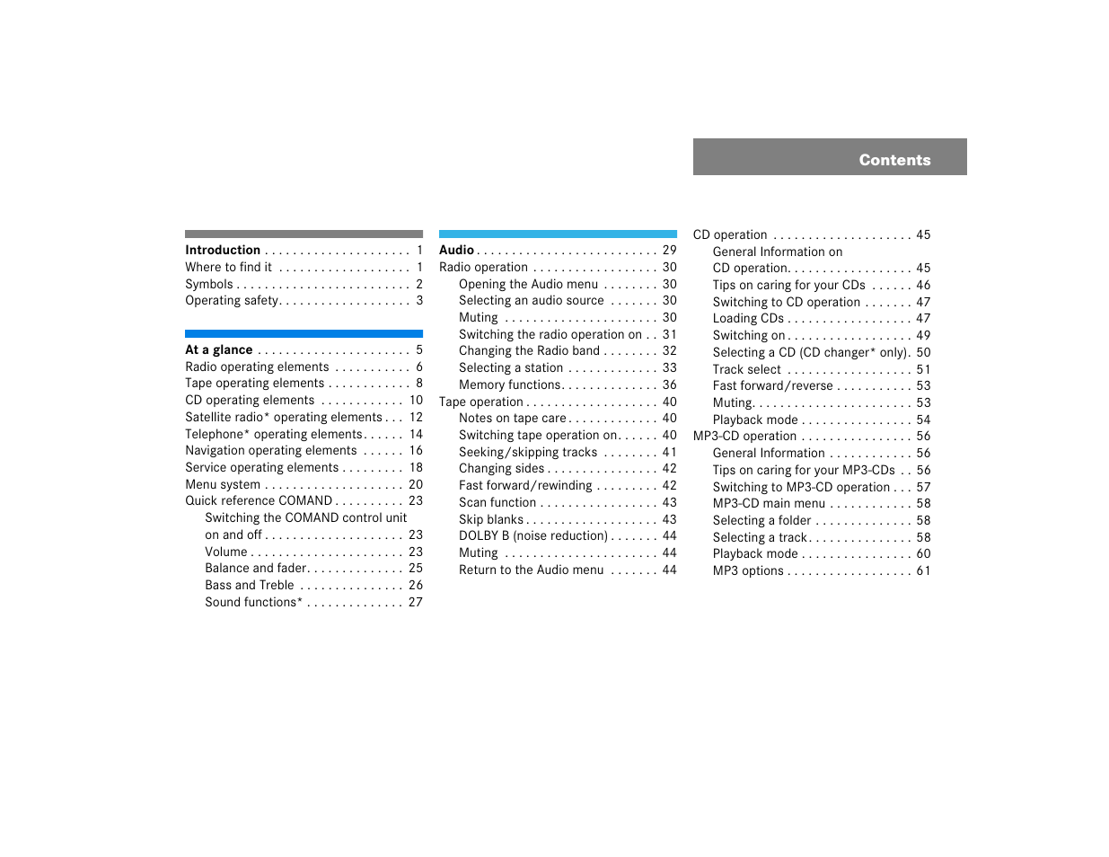 Mercedes-Benz S-Class 2004 COMAND Manual User Manual | Page 4 / 227
