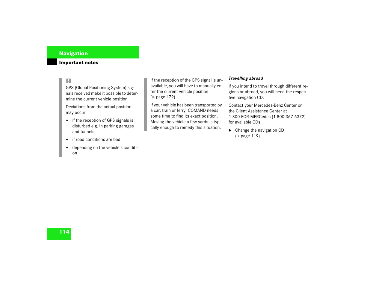 Mercedes-Benz CL-Class 2003 COMAND Manual User Manual | Page 122 / 225