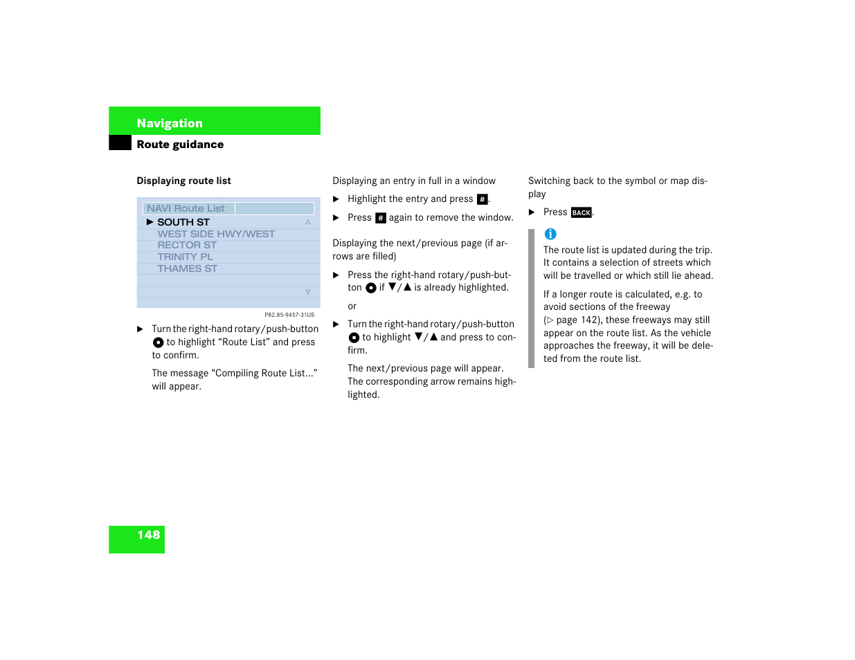 Mercedes-Benz CL-Class 2003 COMAND Manual User Manual | Page 156 / 225