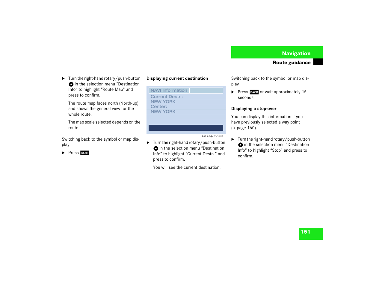 Mercedes-Benz CL-Class 2003 COMAND Manual User Manual | Page 159 / 225