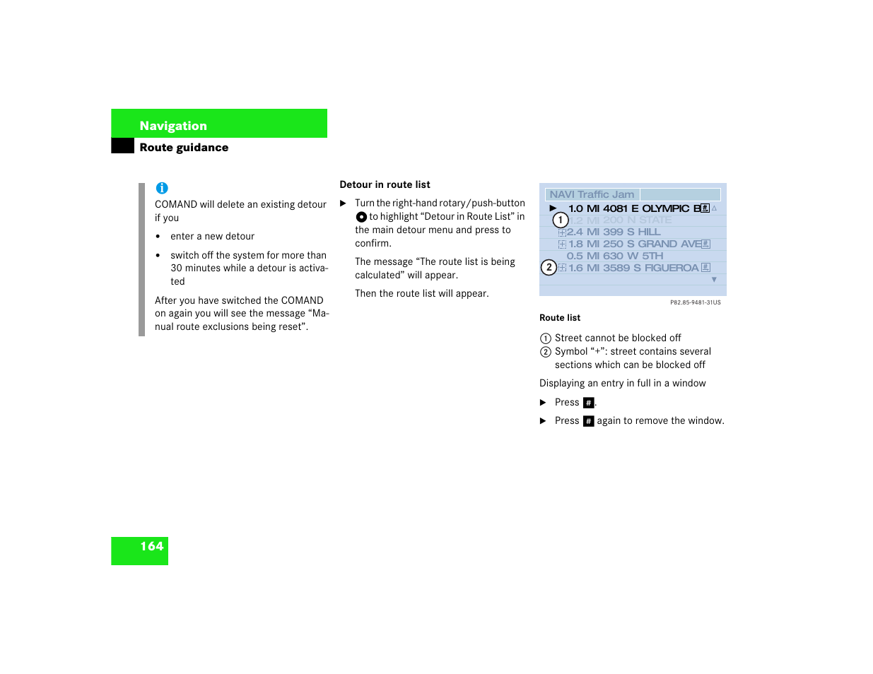 Mercedes-Benz CL-Class 2003 COMAND Manual User Manual | Page 172 / 225