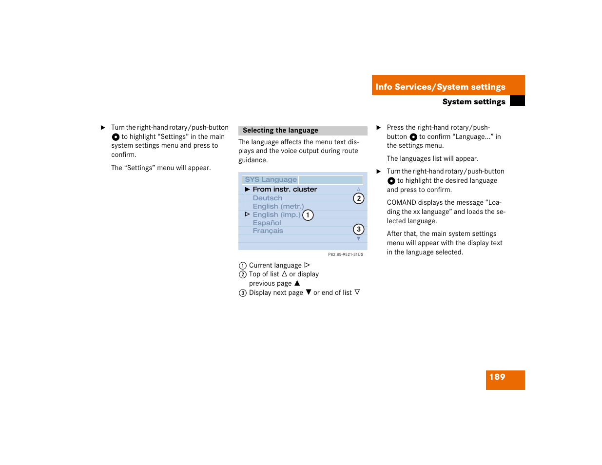 Mercedes-Benz CL-Class 2003 COMAND Manual User Manual | Page 197 / 225