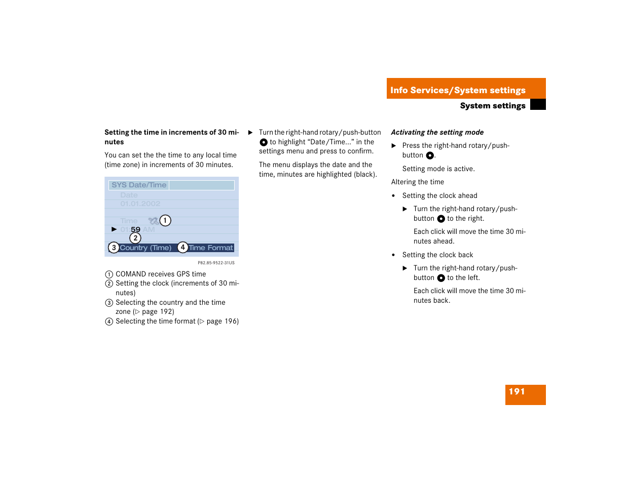 Mercedes-Benz CL-Class 2003 COMAND Manual User Manual | Page 199 / 225