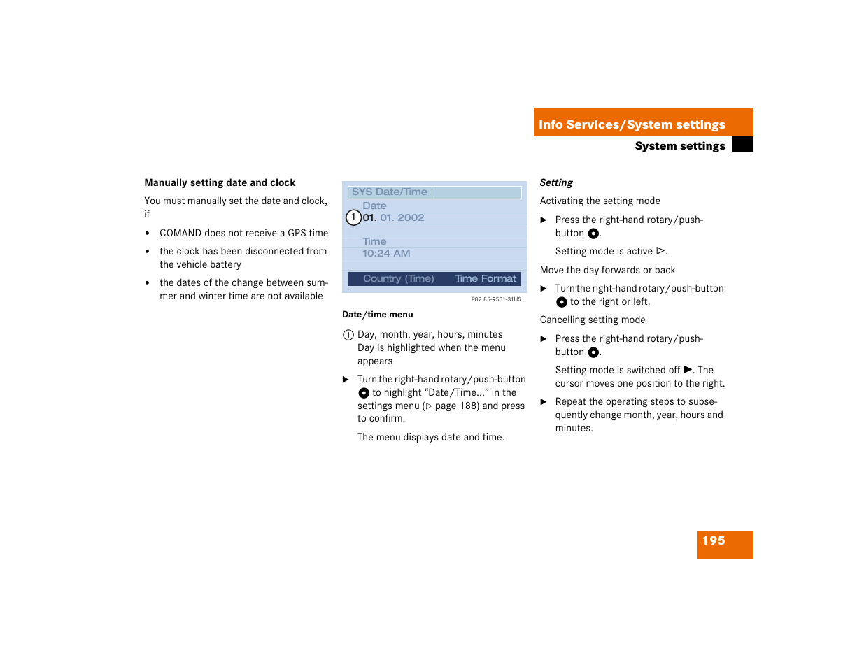 Mercedes-Benz CL-Class 2003 COMAND Manual User Manual | Page 203 / 225