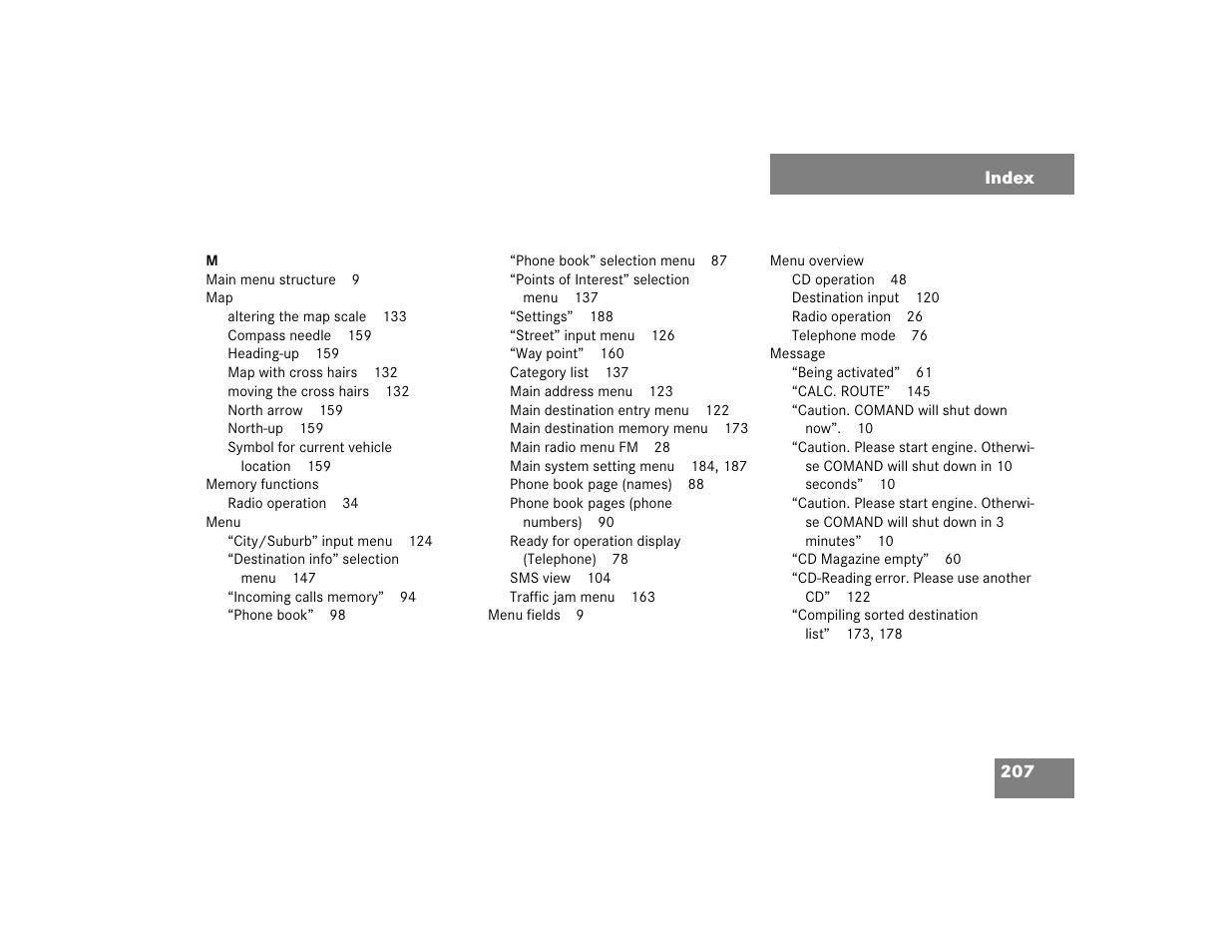 Mercedes-Benz CL-Class 2003 COMAND Manual User Manual | Page 215 / 225