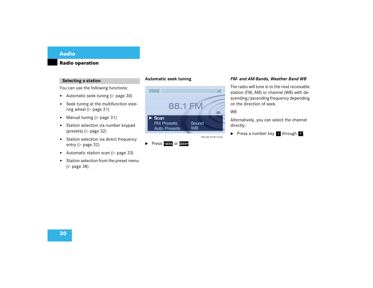 1 fm | Mercedes-Benz CL-Class 2003 COMAND Manual User Manual | Page 38 / 225