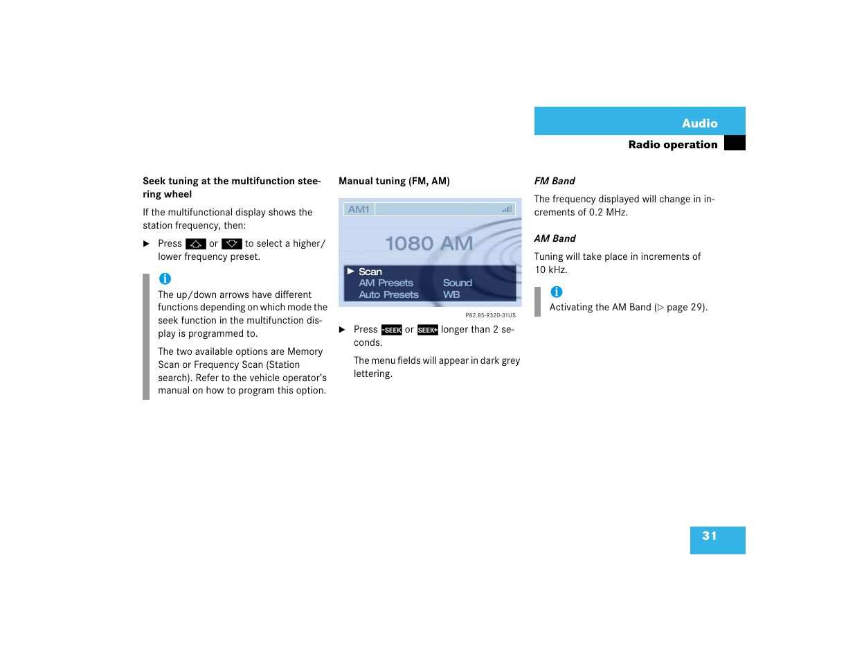1080 am | Mercedes-Benz CL-Class 2003 COMAND Manual User Manual | Page 39 / 225