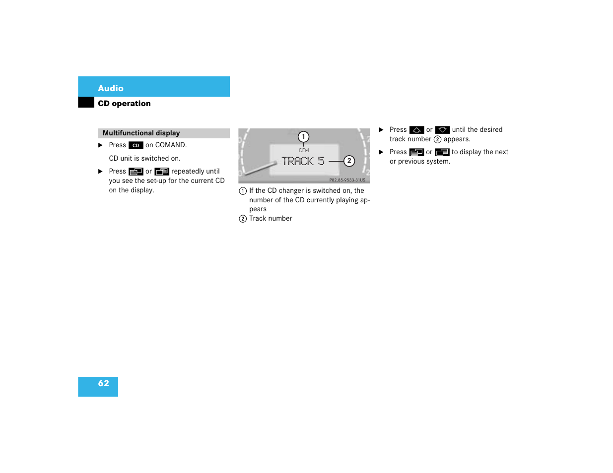 Track 5 | Mercedes-Benz CL-Class 2003 COMAND Manual User Manual | Page 70 / 225