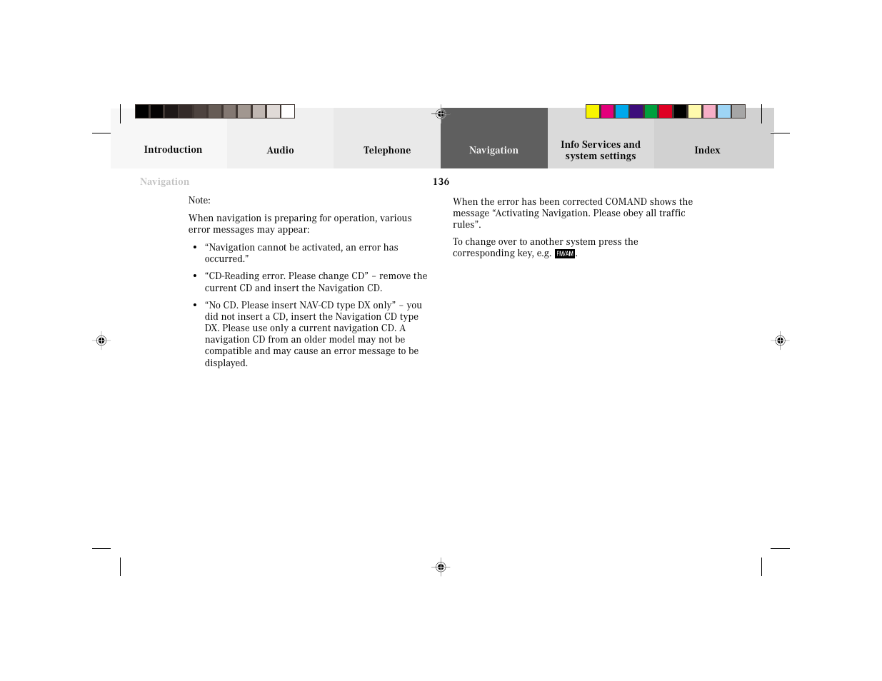 Mercedes-Benz E-Wagon 2003 COMAND Manual User Manual | Page 138 / 235