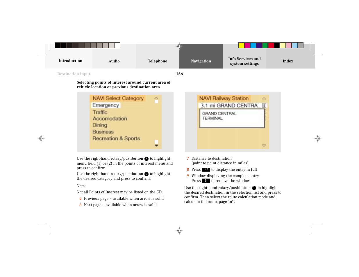 Mercedes-Benz E-Wagon 2003 COMAND Manual User Manual | Page 158 / 235