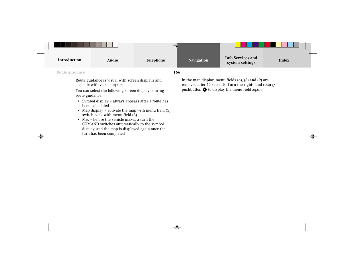 Mercedes-Benz E-Wagon 2003 COMAND Manual User Manual | Page 167 / 235