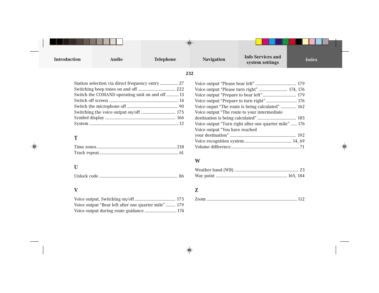 Mercedes-Benz E-Wagon 2003 COMAND Manual User Manual | Page 234 / 235
