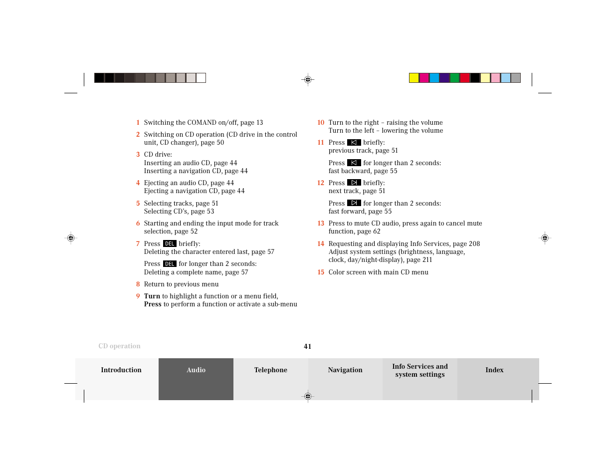 Mercedes-Benz E-Wagon 2003 COMAND Manual User Manual | Page 43 / 235