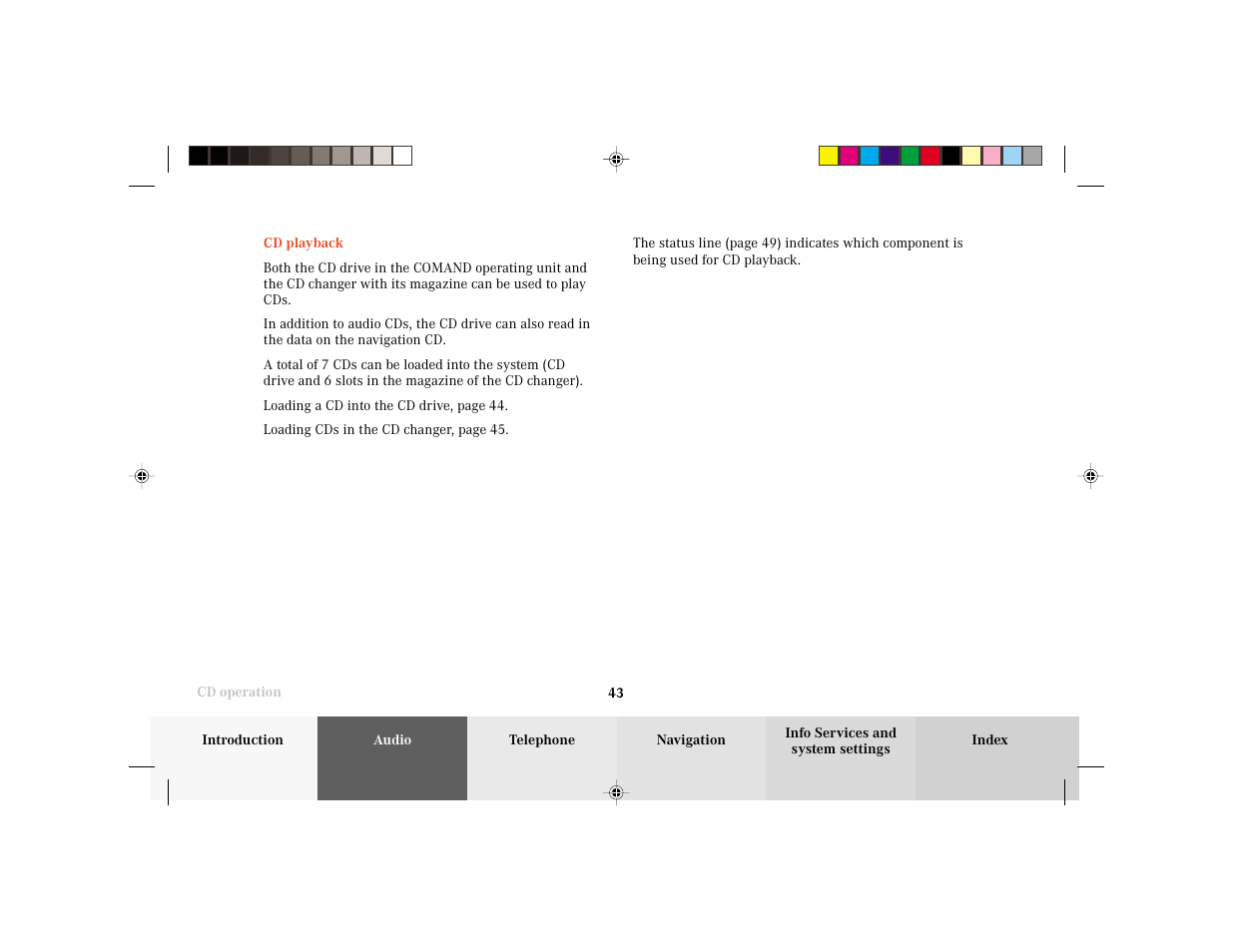 Mercedes-Benz E-Wagon 2003 COMAND Manual User Manual | Page 45 / 235