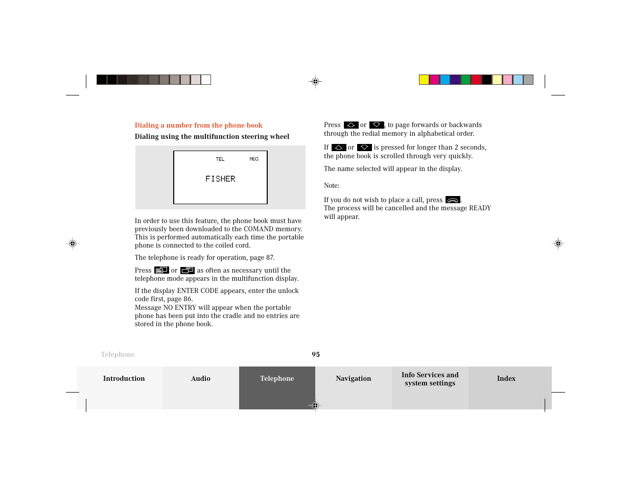Mercedes-Benz E-Wagon 2003 COMAND Manual User Manual | Page 97 / 235